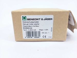 Benedikt & Jäger MU25A-0,4 Manual motor starter 0,25-0,4A