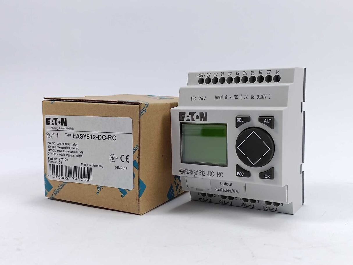 Eaton EASY512-DC-RC Programmable Relays 24 Vdc, 8 digital input, 4 relay output