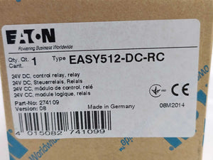 Eaton EASY512-DC-RC Programmable Relays 24 Vdc, 8 digital input, 4 relay output