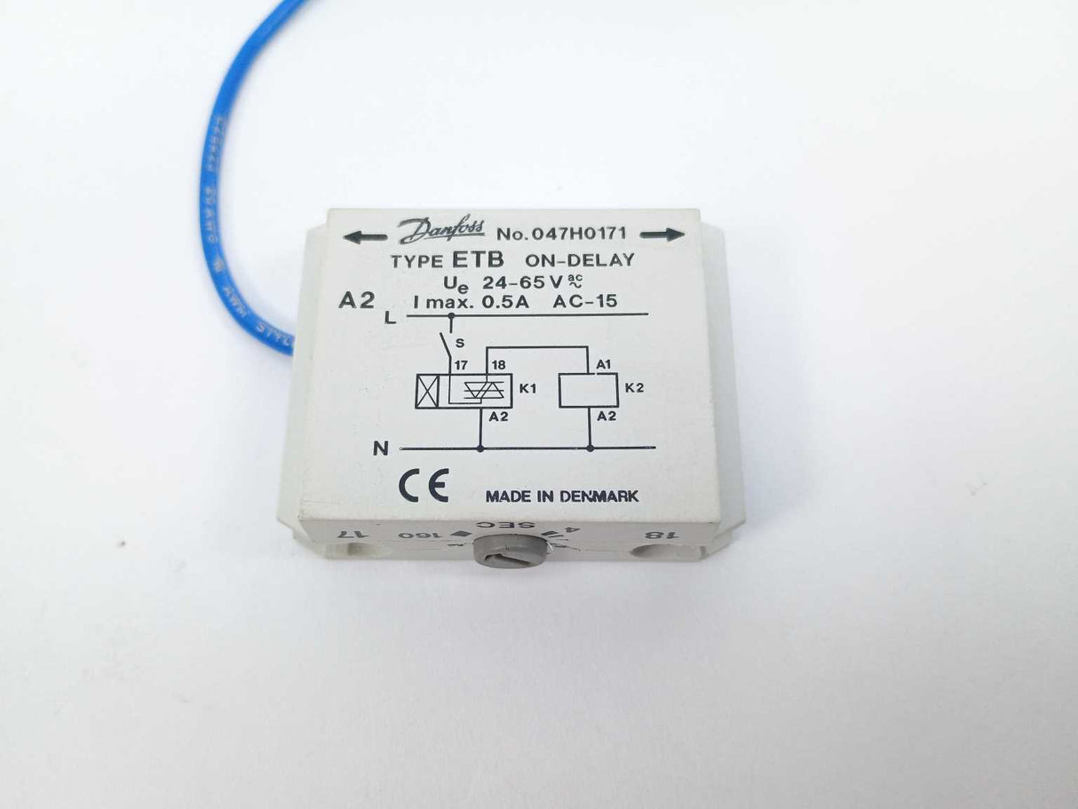 Danfoss 047H0171 ETB ON-DELAY TIMER, 4-160 SEC.