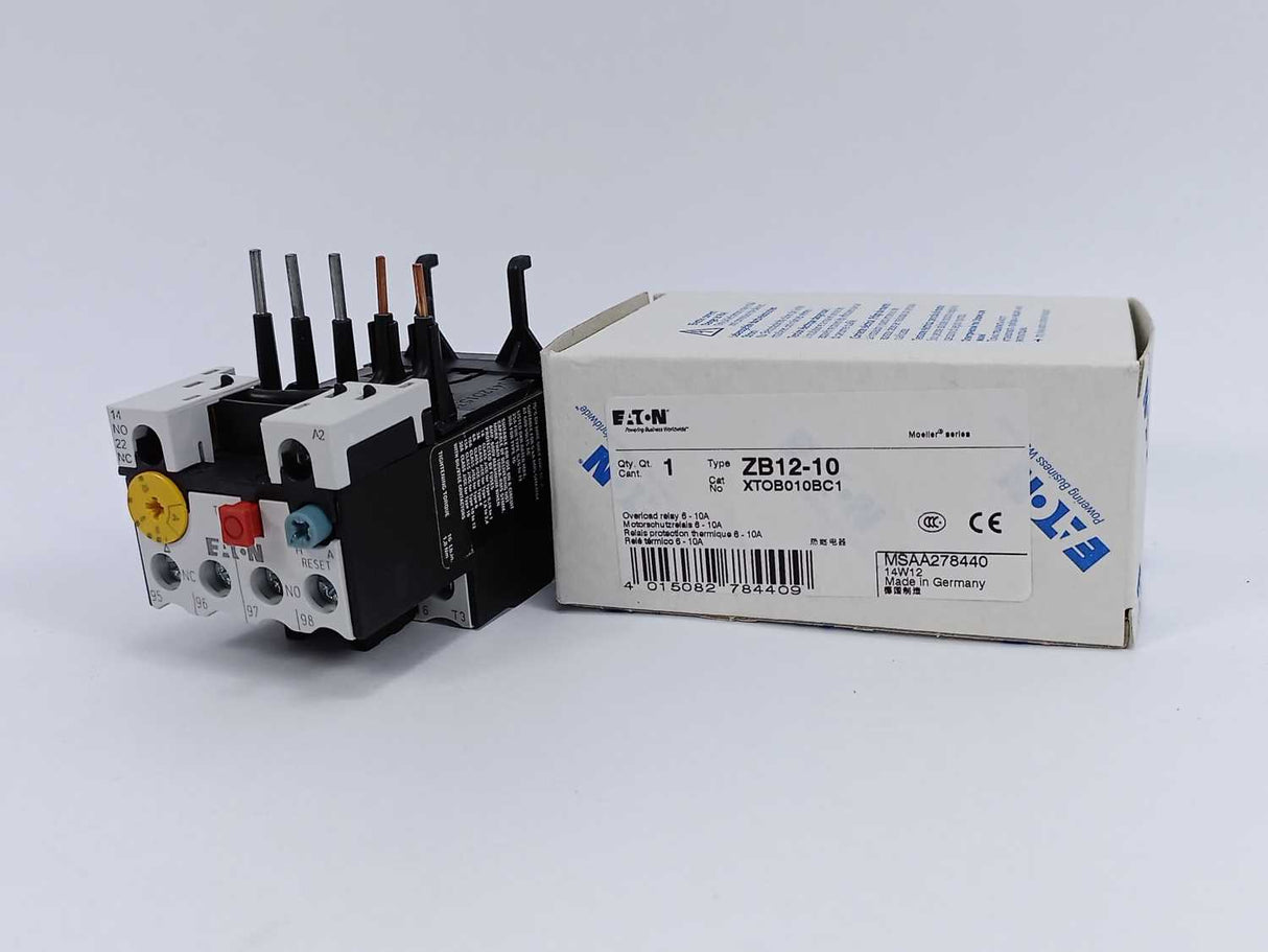 Eaton XTOB010BC1 ZB12-10 Overload Relay 6-10A