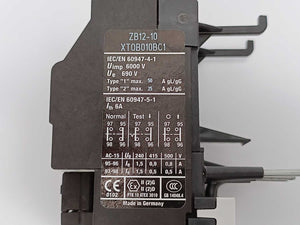 Eaton XTOB010BC1 ZB12-10 Overload Relay 6-10A