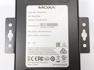 Moxa NPort 5210A Serial Device Server 12-48 Vdc