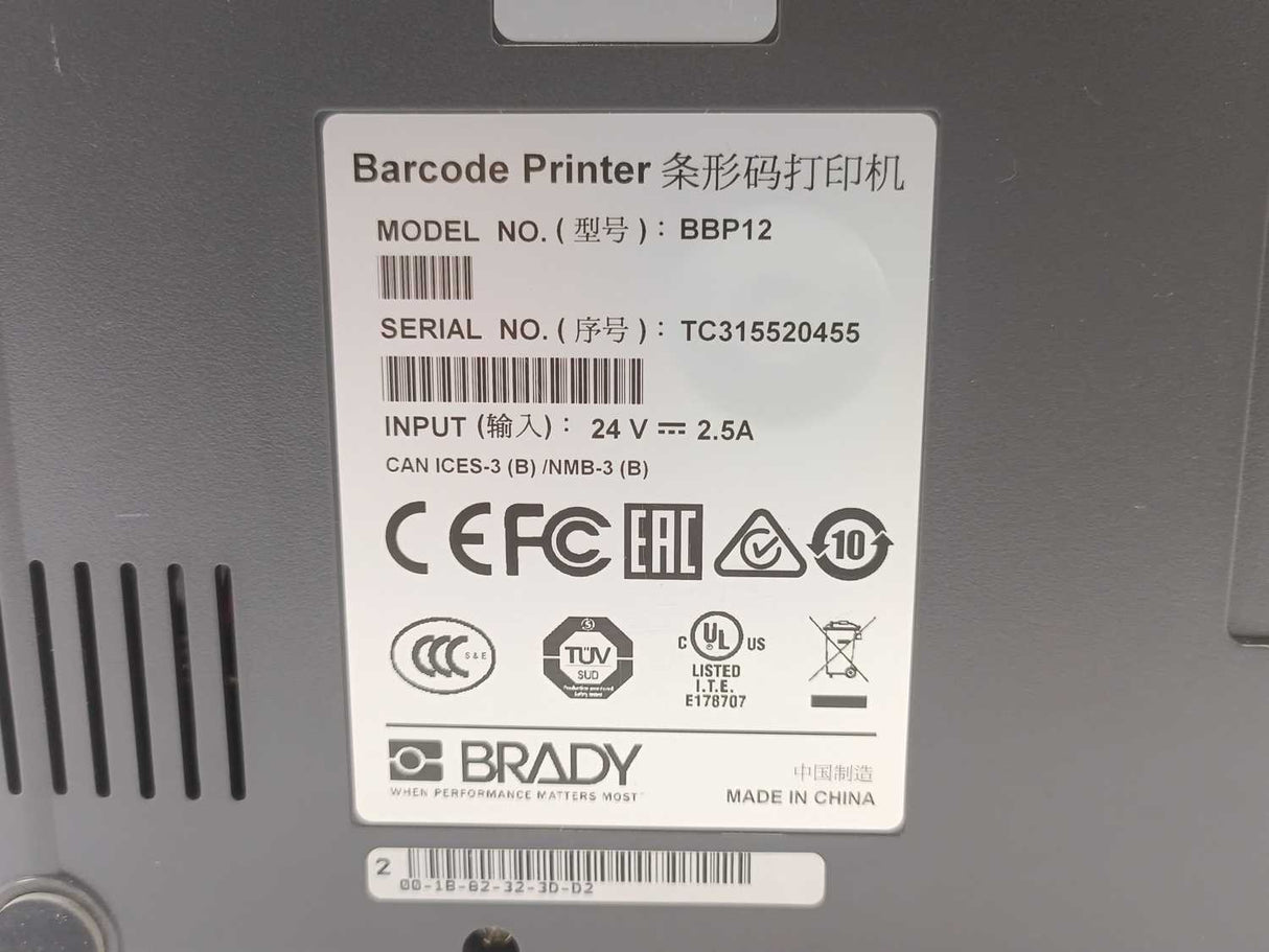 Brady BPP12 Barcode Printer