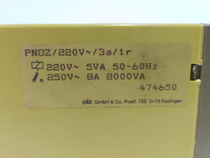 Pilz 474650 PNOZ 220V 3a ir, Safety Relay