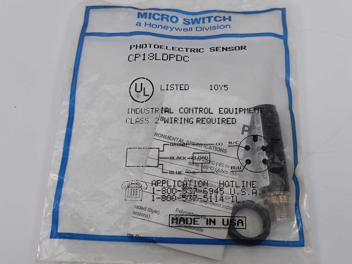 Honeywell CP18LDPDC Photoelectric Sensor