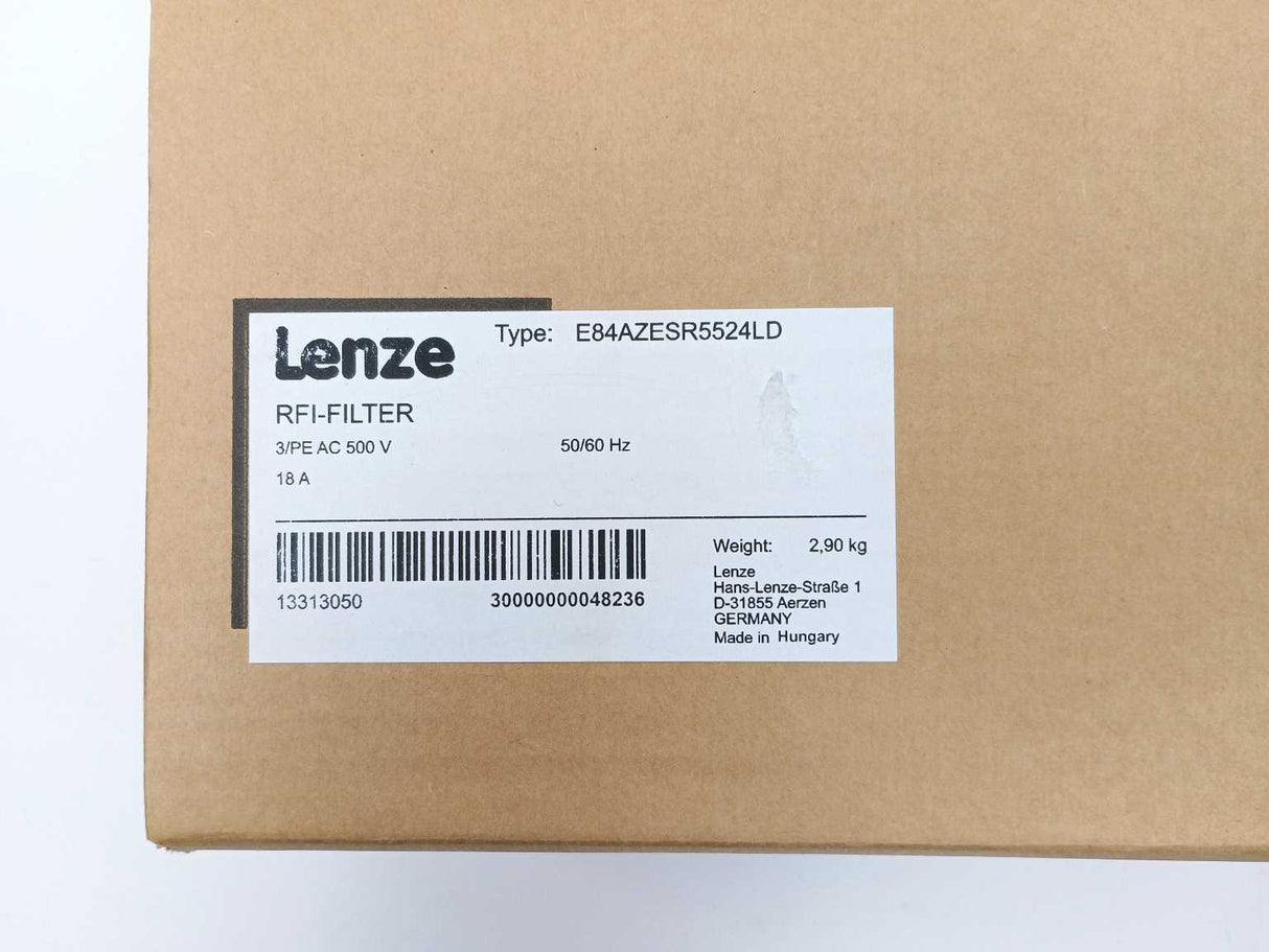 LENZE E84AZESR5524LD RFI Filter, Topline Drive Filter