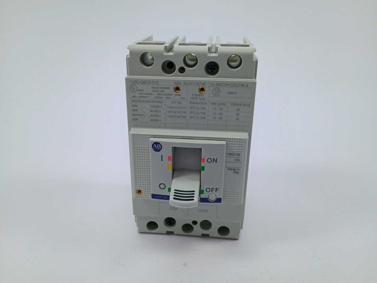 AB 140G-G6C3-D12 G-Frame Molded Case Circuit Breaker