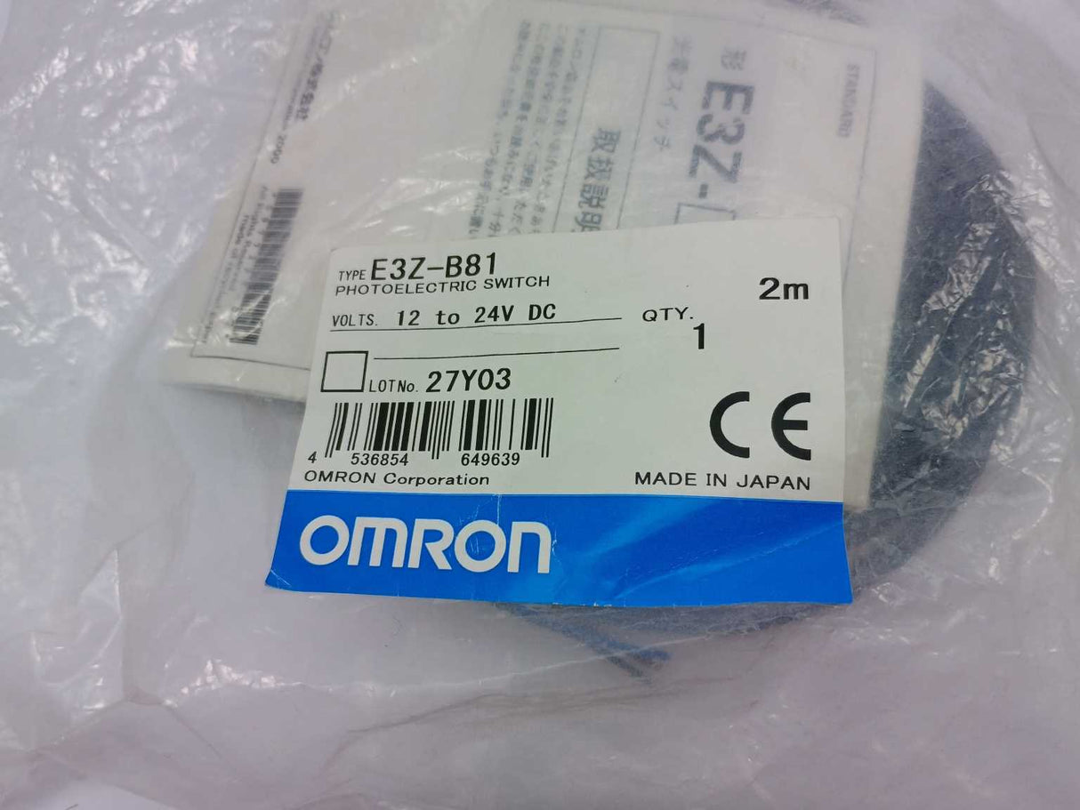 OMRON E3Z-B81 PHOTOELECTRIC SWITCH 2m 12-24V DC