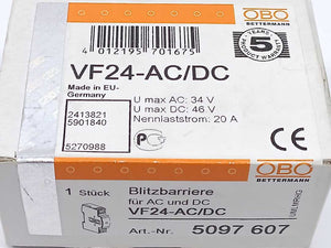 Obo Bettermann VF24-AC/DC 5097607 MCR protection for 2-pole power supply, 12 V