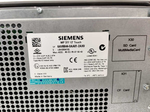 Siemens 6AV6644-0AA01-2AX0 SIMATIC MP 377 12" Touch Multi Panel