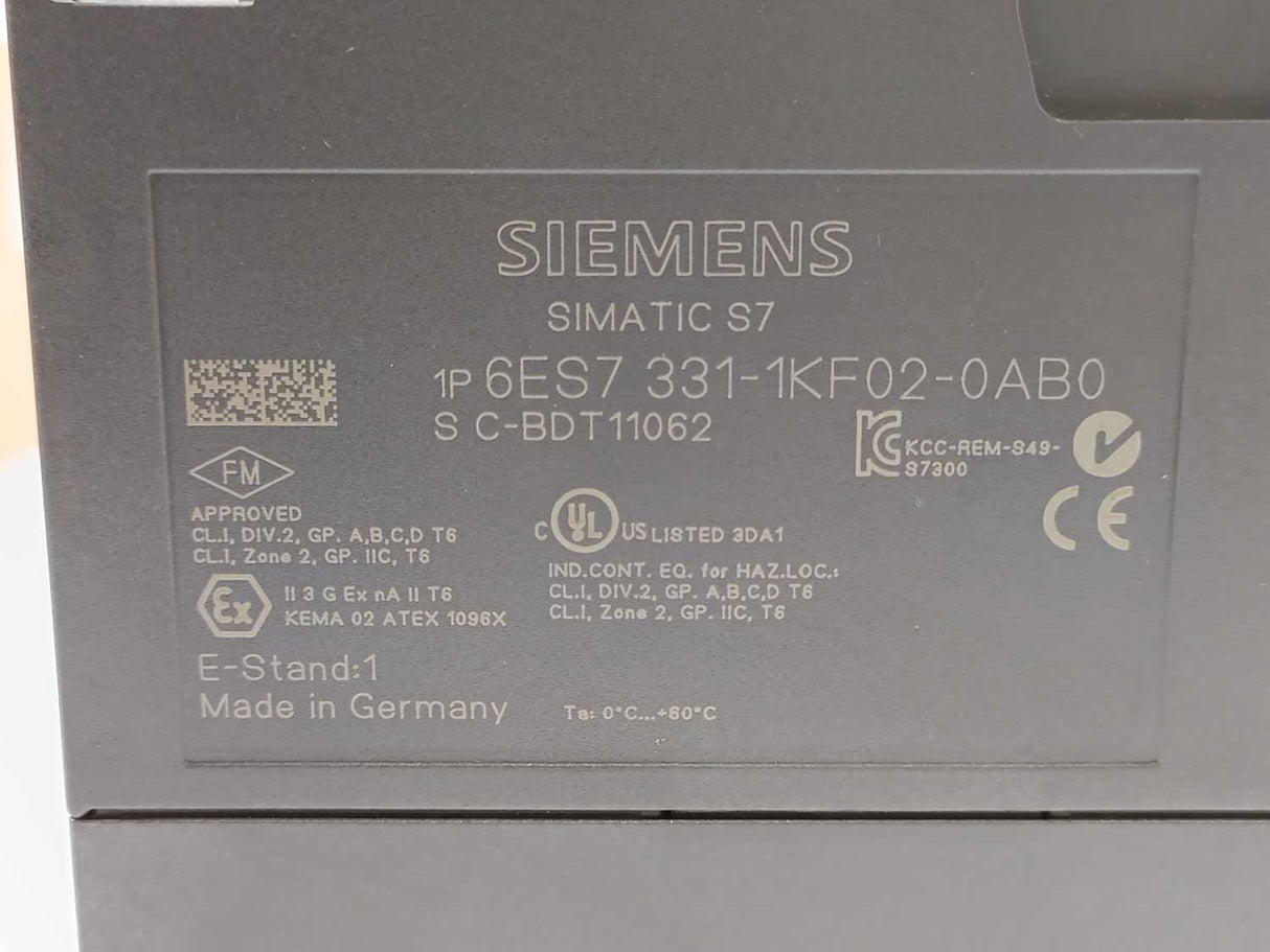 Siemens 6ES7331-1KF02-0AB0 SIMATIC S7-300 Analog input