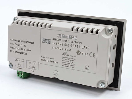 Siemens 6AV6640-0BA11-0AX0 Operator Panel OP 73micro