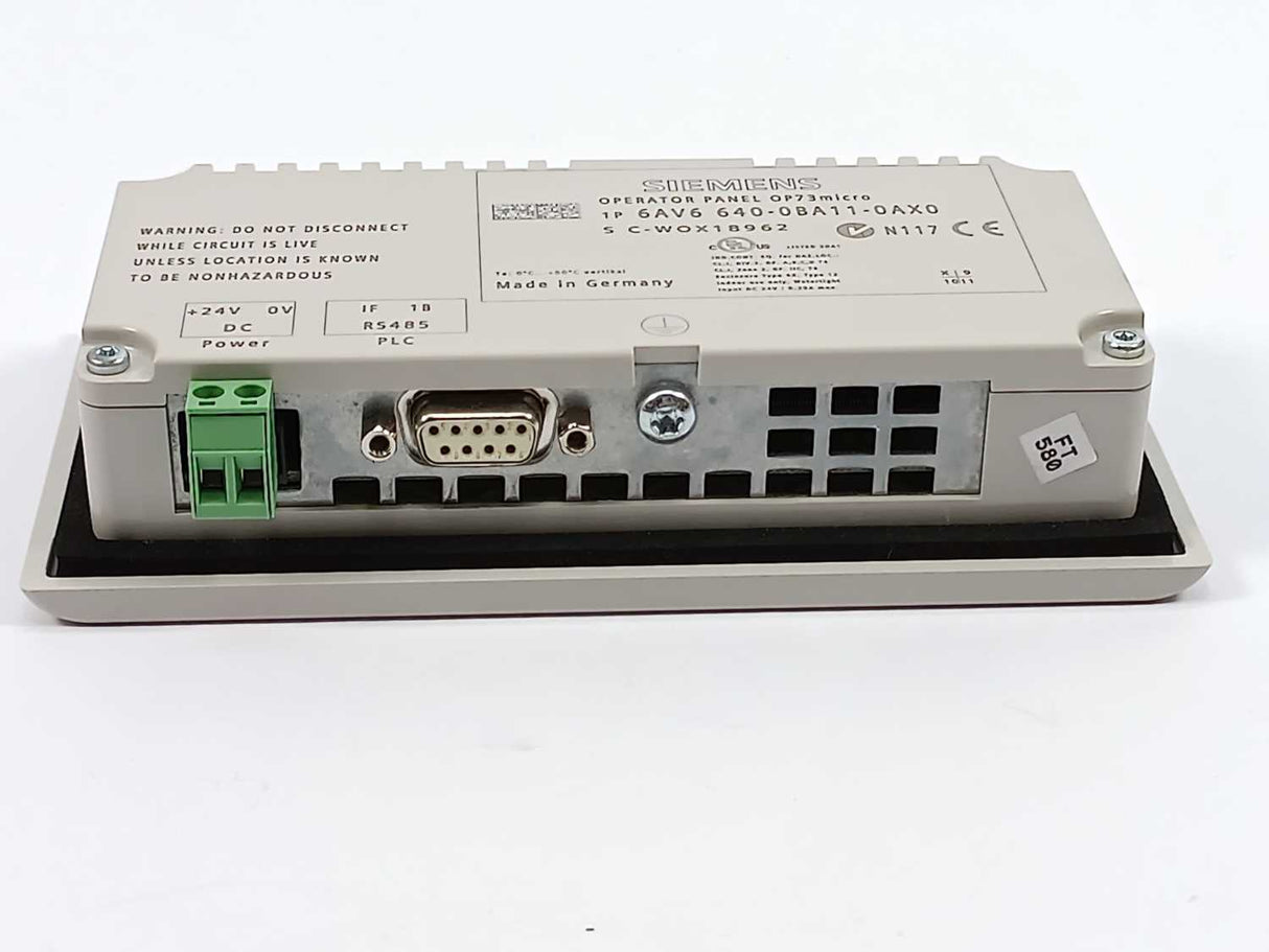 Siemens 6AV6640-0BA11-0AX0 Operator Panel OP 73micro