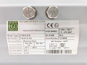 EGO 46 7900.200 AT201UDB F05+F07-N-17D Pneumatic Actuator. Ex Certified