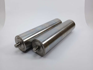 Interroll D11 10331 & 10332 industrial Steel rollers. Dead shaft