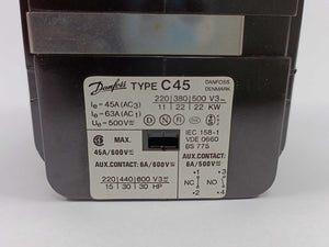 Danfoss 037L0071-31 Contactor C45 220V/50Hz-264V/60Hz