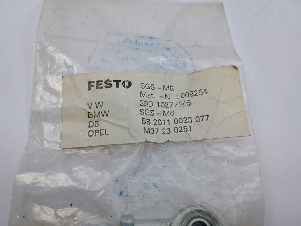 Festo 009254 SGS-M6 15 Pcs