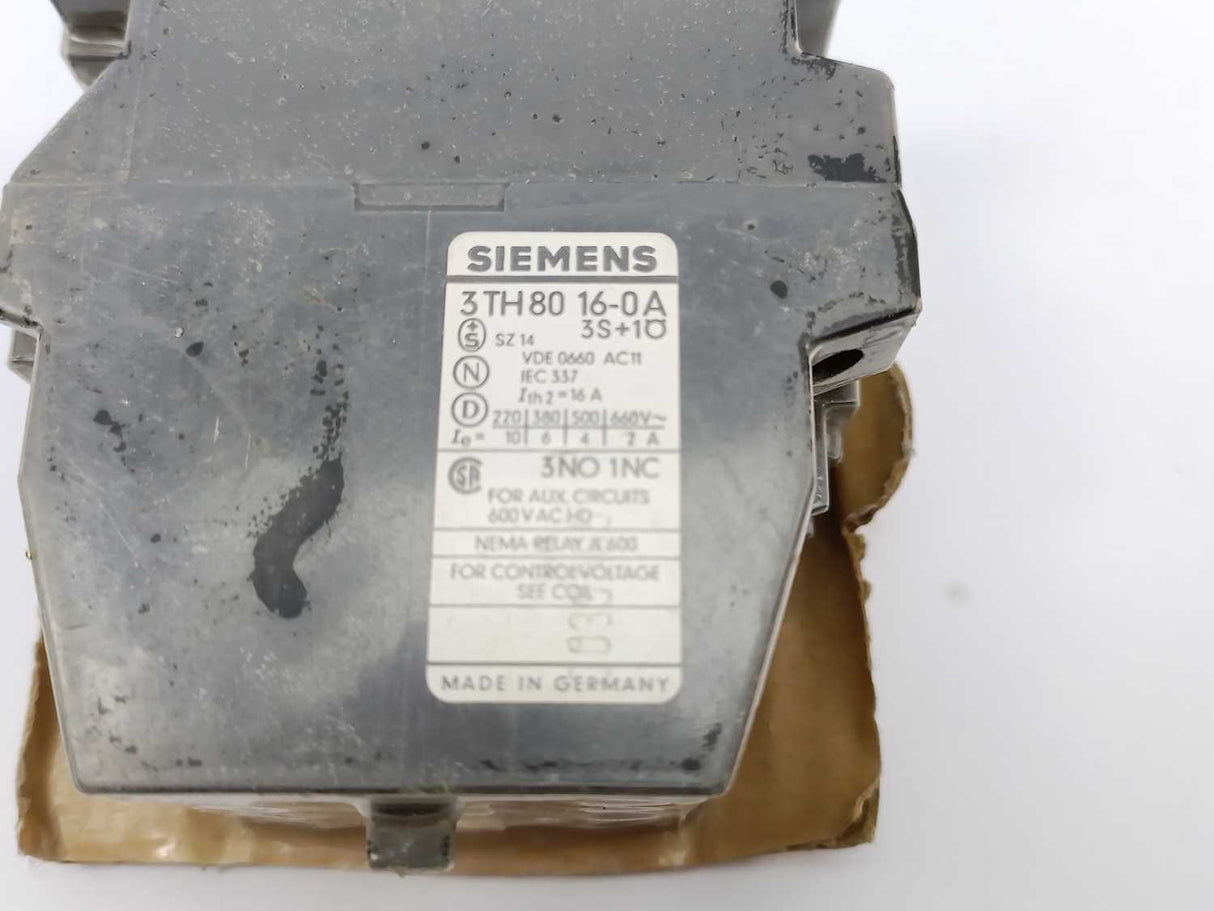 Siemens 3TH8016-0A Relay