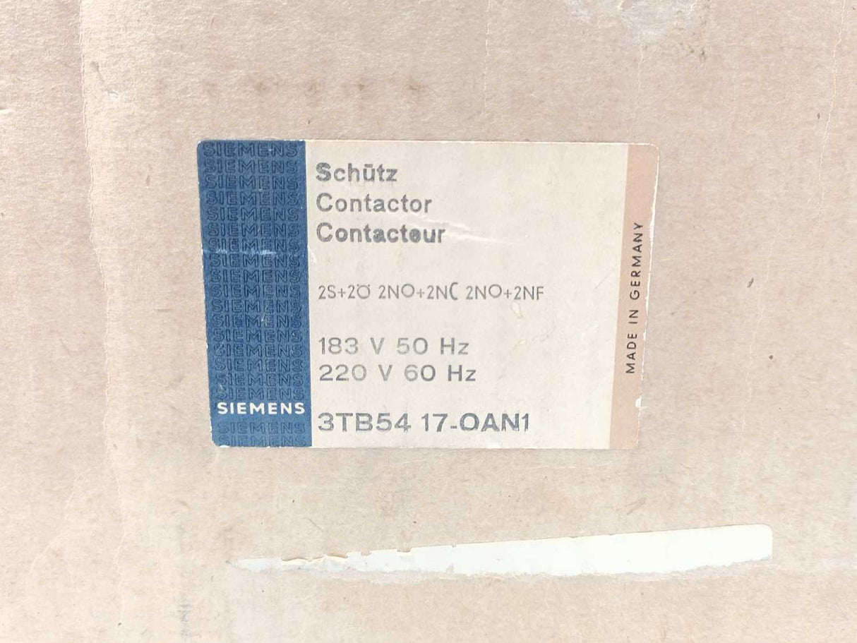 Siemens 3TB5417-0A 3 - Phase Contactor