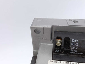 Siemens 3TB5417-0A 3 - Phase Contactor