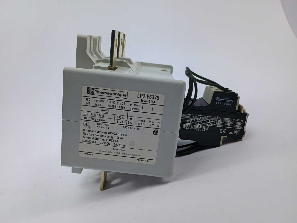 TELEMECANIQUE LR2 F6375 Overload Relay with LR2 D13