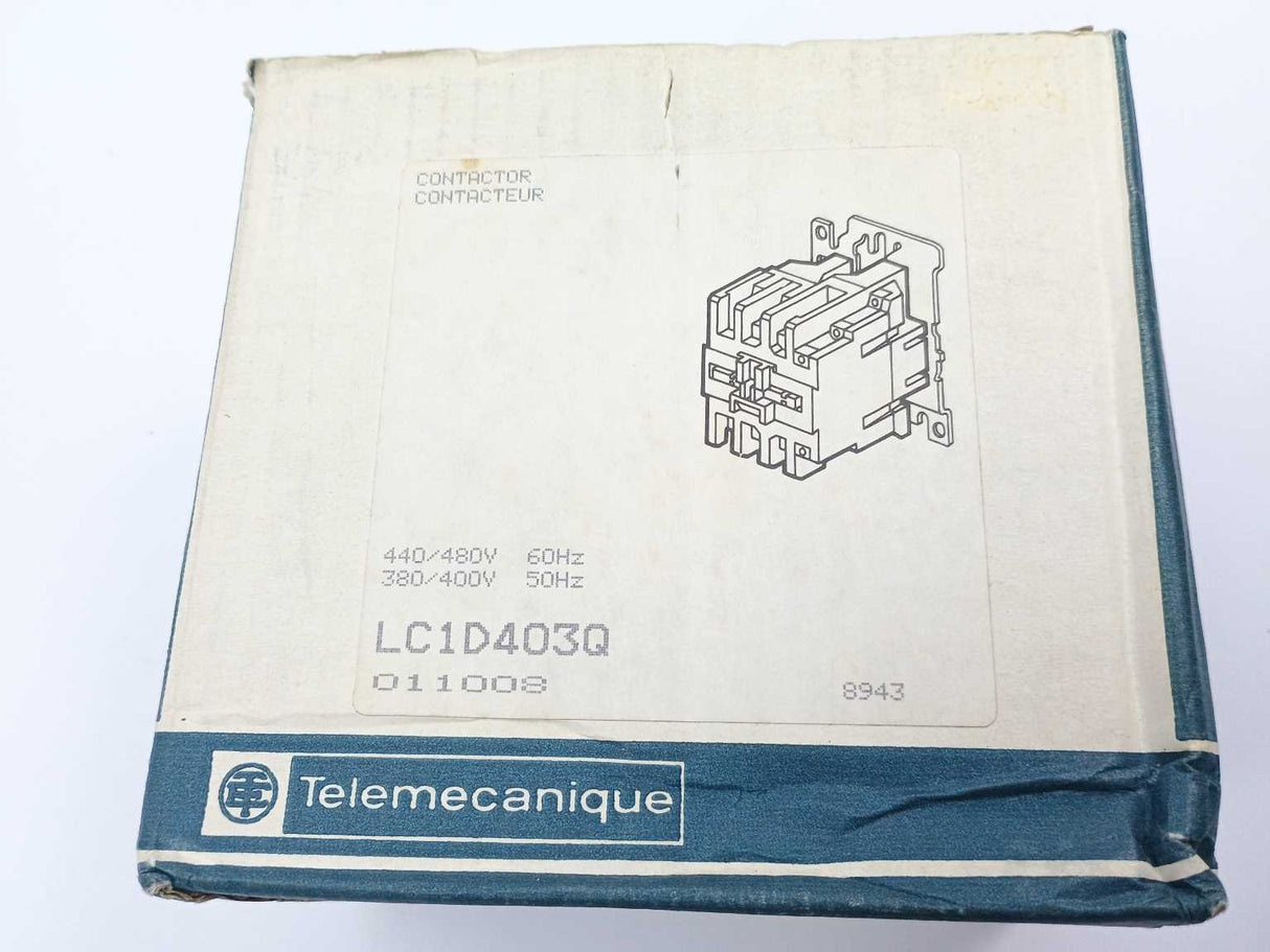 TELEMECANIQUE LC1D403Q Contactor 011008 with LX6-D40 380