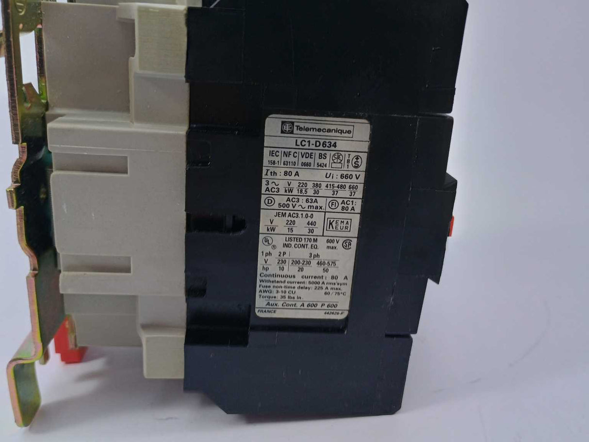 TELEMECANIQUE LC1-D634M7 Contactor 11519 with LX6-D40 0246