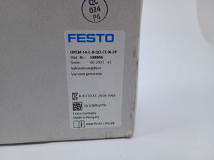 Festo 588806 Vacuum Generator OVEM-14-L-B-QO-CE-N-2P