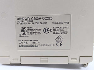 OMRON C200H-OC226 Output Unit, no connector on front.