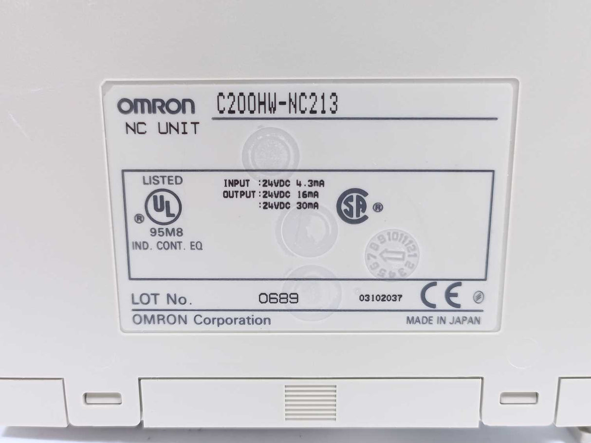 OMRON C200HW-NC213 NC Unit