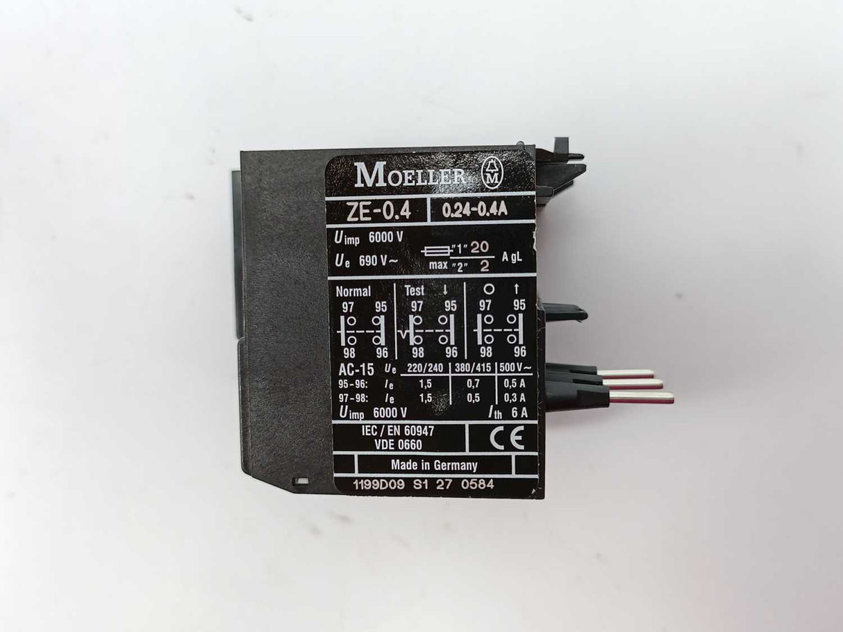 MOELLER ZE-0.4 Overload Relay 0.24-0.4A