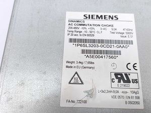 Siemens 6SL3203-0CD21-0AA0 Sinamics AC Commutation Choke