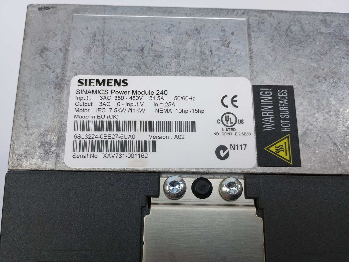 Siemens 6SL3224-0BE27-5UA0 Power Module