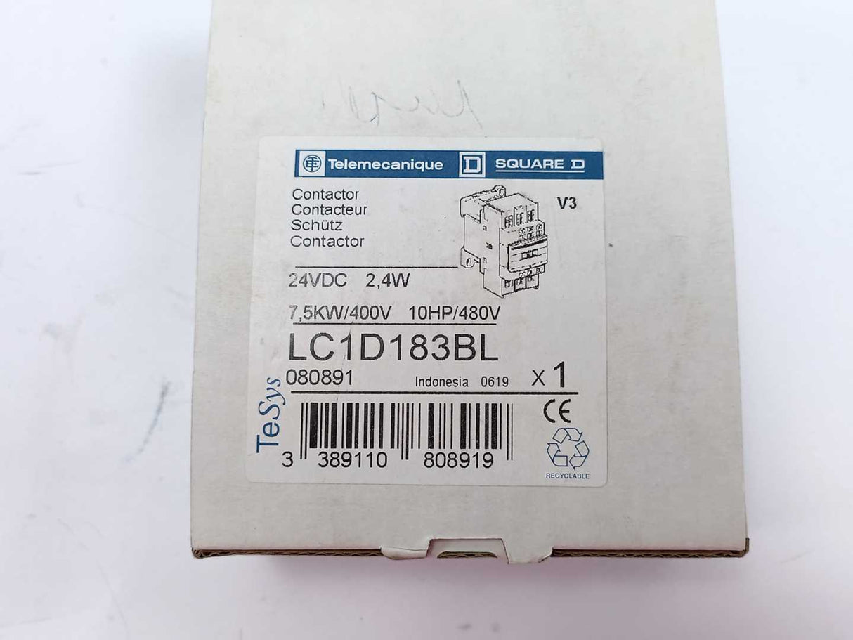 TELEMECANIQUE LC1D183BL Contactor 24VDC 2,4W