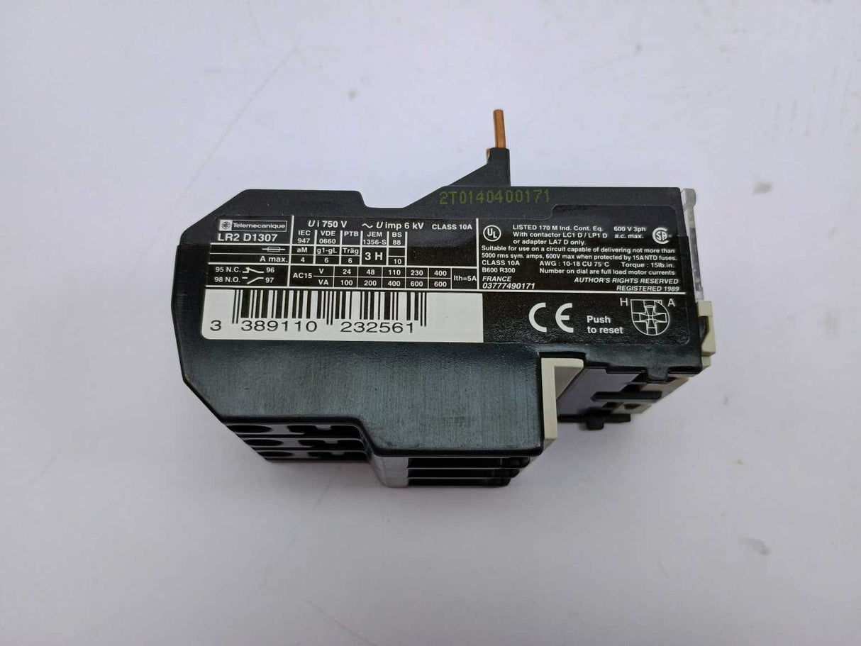 TELEMECANIQUE LR2D1307 Thermal overload relay 1.6-2.5A