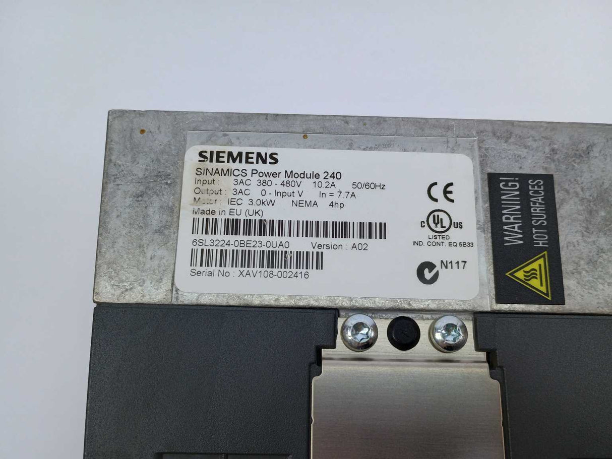 Siemens 6SL3224-0BE23-0UA0 Power Module