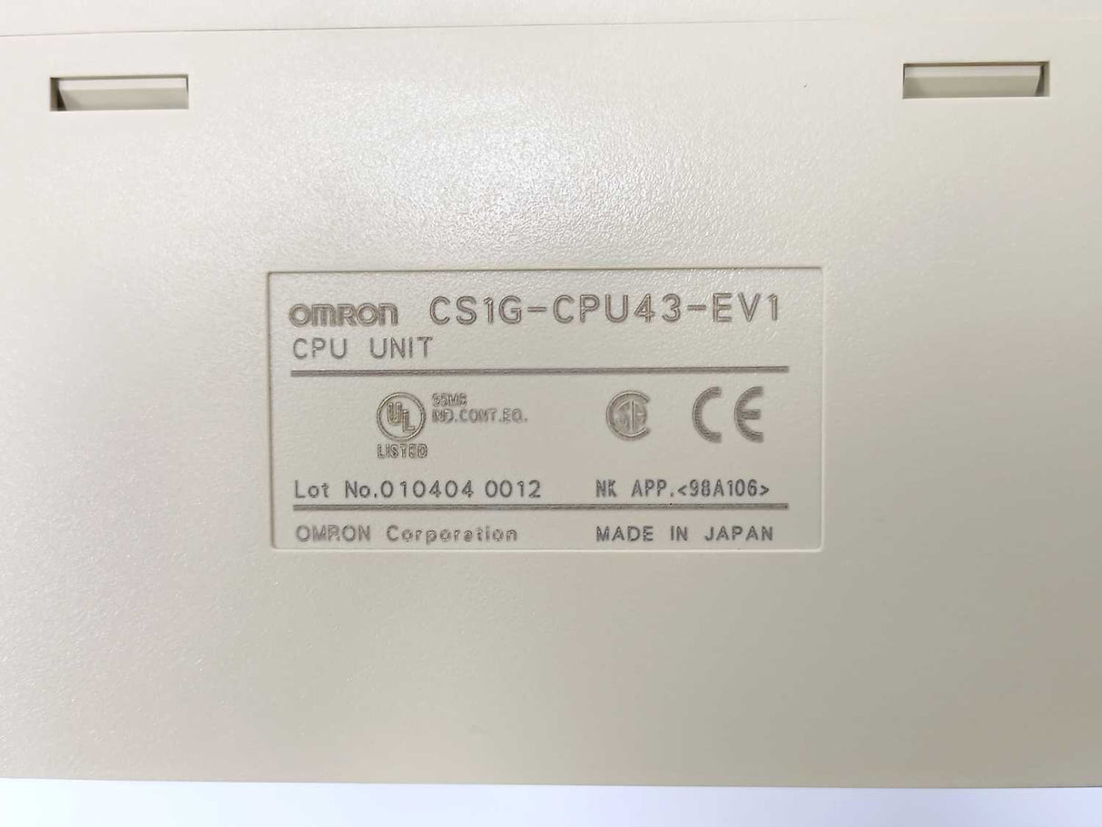 OMRON CS1G-CPU43-EV1 CPU Unit with CS1W-SCB21 Serial communication board