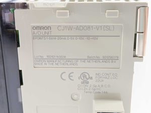 OMRON CJ1W-AD081-V1(SL) A/D Unit w/ Terminal block