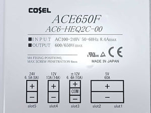 COSEL AC6-HEQ2C-00 Power Supply