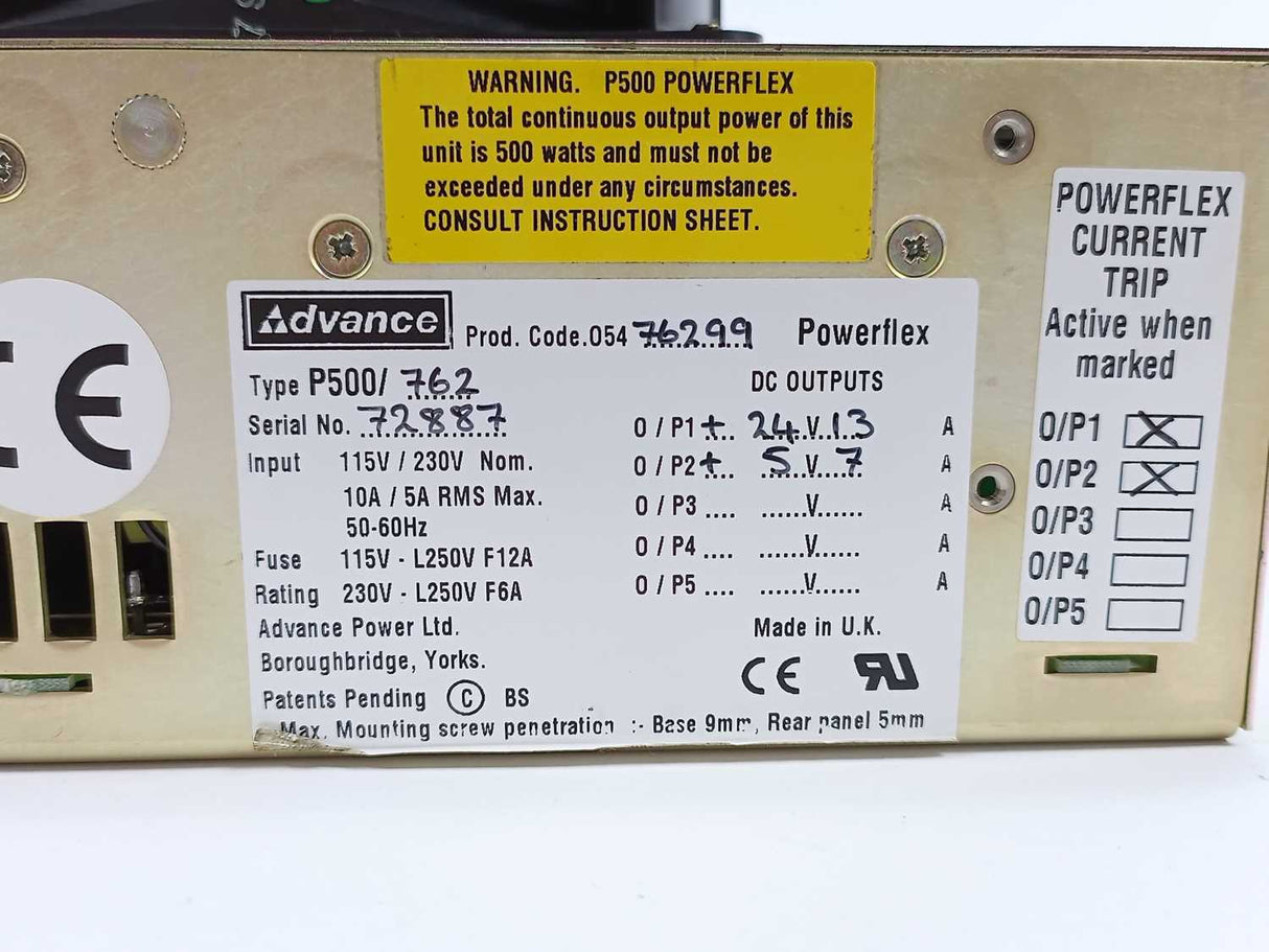 ADVANCE P500/762 Power Supply 32.1503.812-66