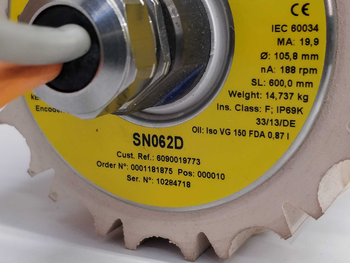 Interroll SN062D Drum Motor 3 Phase - Ø 105,8mm SL 600,0mm