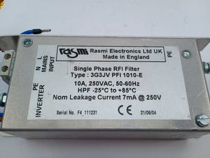 Rasmi 3G3JV PFI 1010-E Single Phase RFI Filter