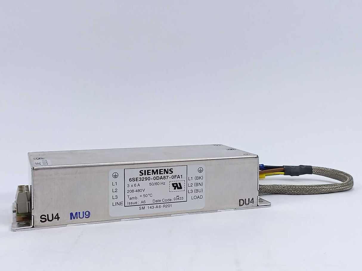 Siemens 6SE3290-0DA87-0FA1 CLASS A FOOTPRINT FILTER FOR 3AC UNITS