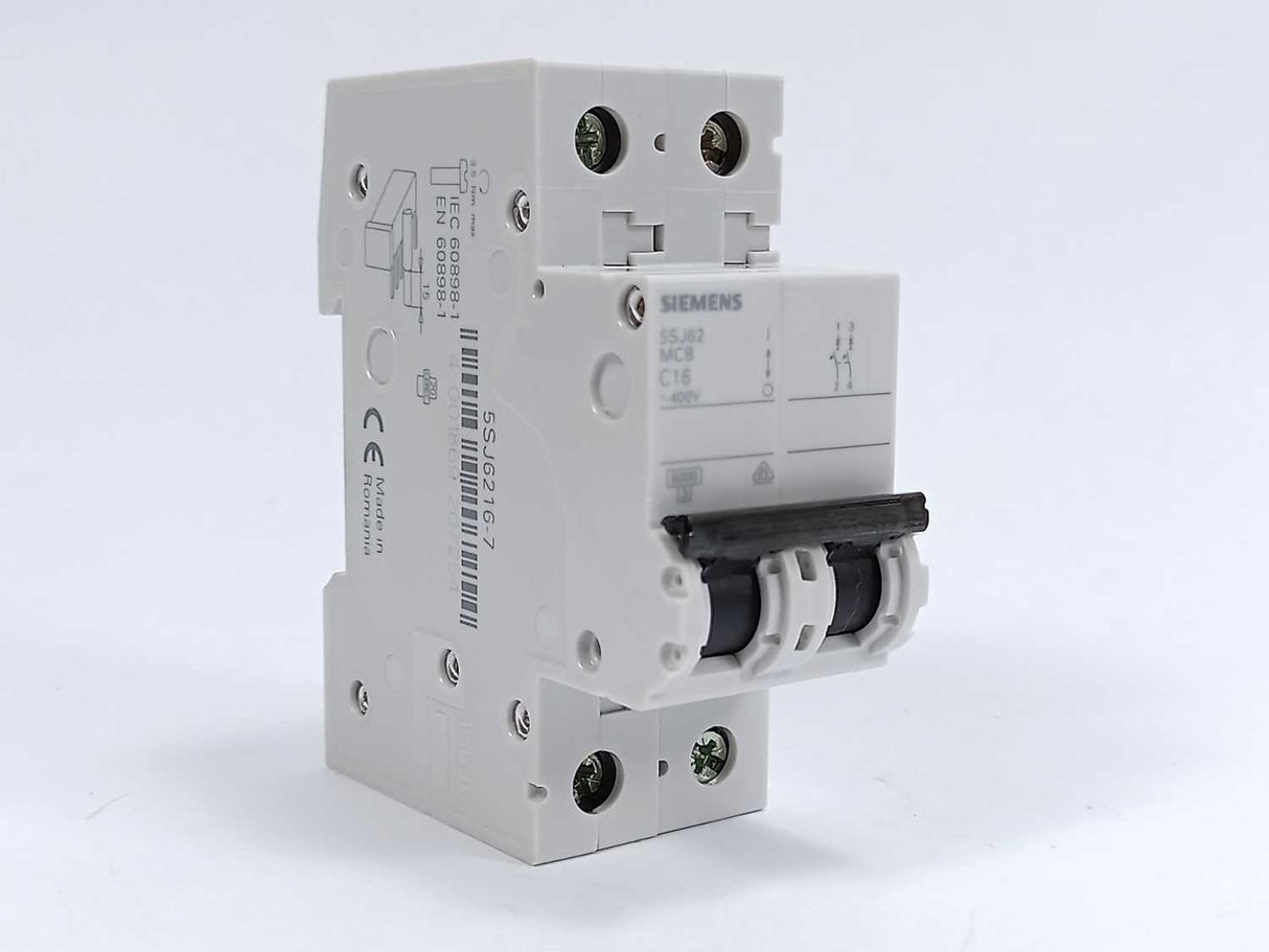 Siemens 5SJ6216-7 CIRCUIT BREAKER 400V 6KA, 2-POLE