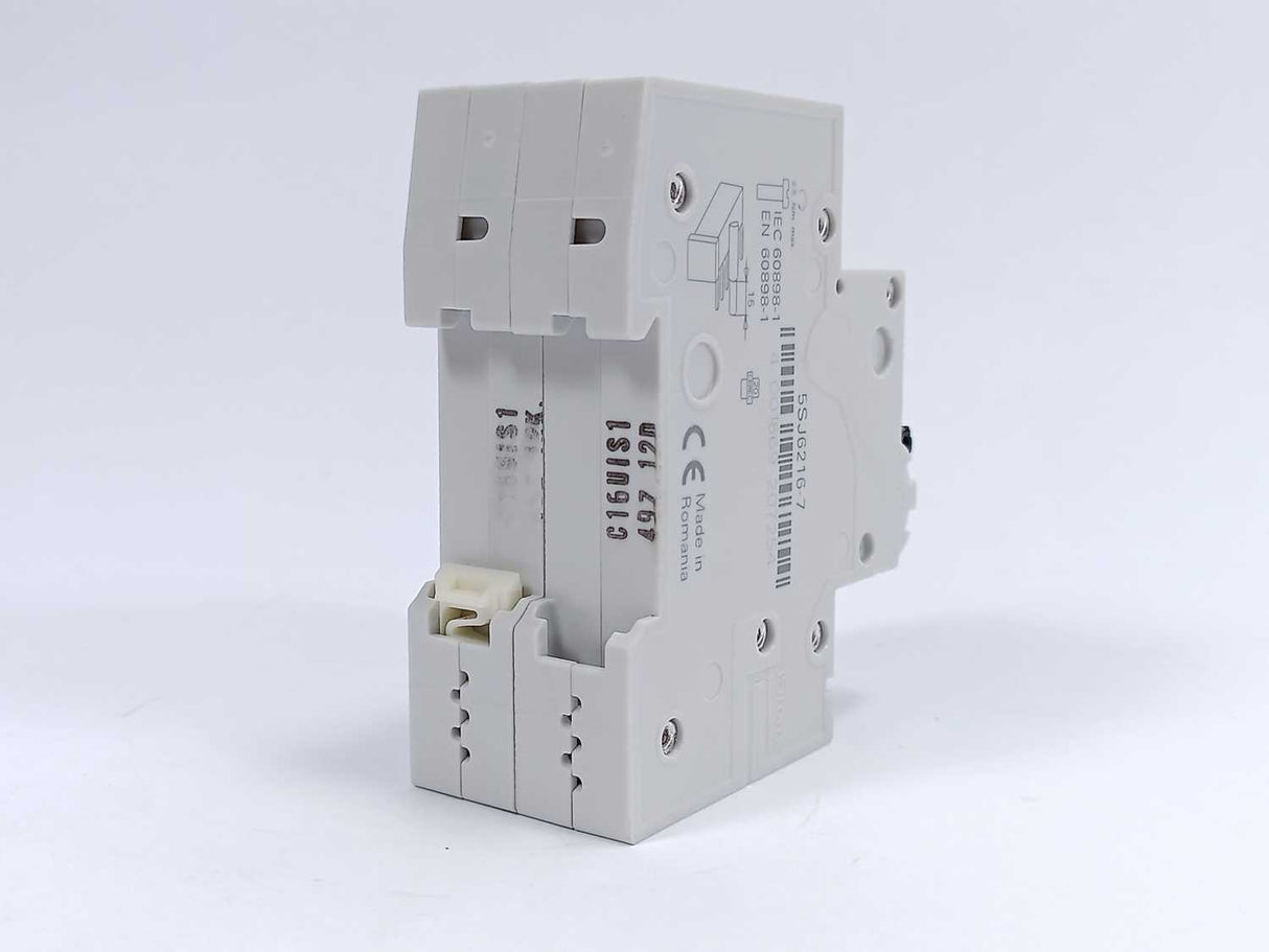 Siemens 5SJ6216-7 CIRCUIT BREAKER 400V 6KA, 2-POLE