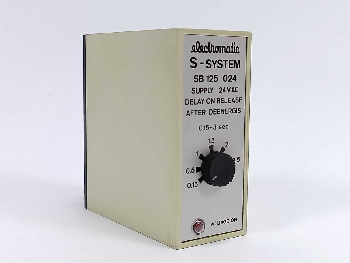 Electromatic SB 125 024 S-system delay on release after deenergis 0.15-3sec.