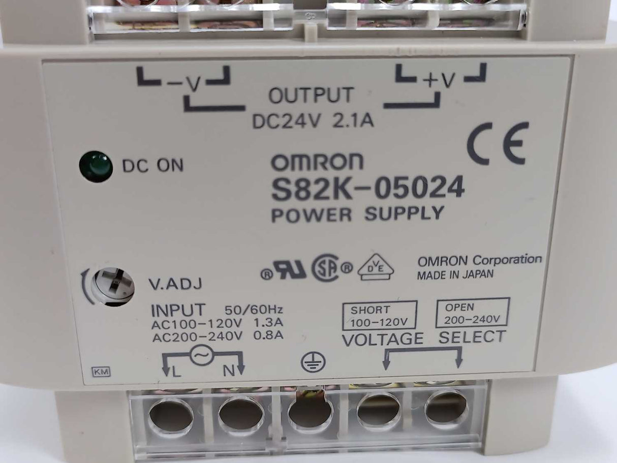 OMRON S82K-05024 Power Supply. 24VDC 2.1A