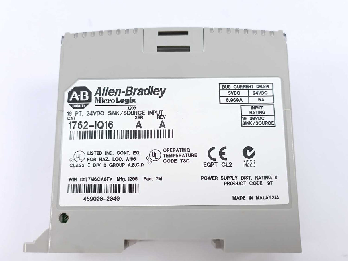 AB 1762-IQ16 Ser.A Rev.A Sink/Source Input Module