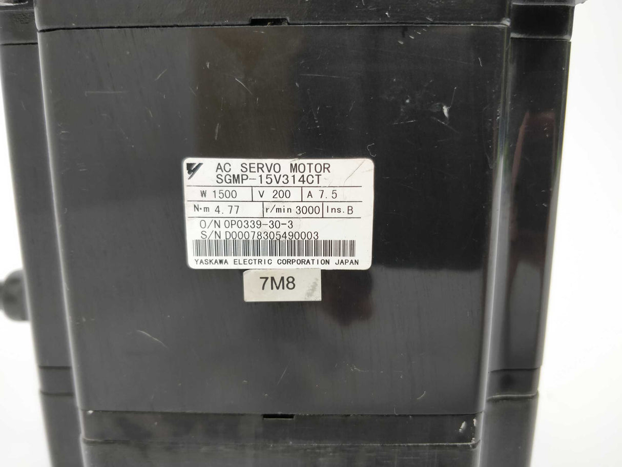 Yasakawa SGMP-15V314CT AC Servo Motor With Load Shaft